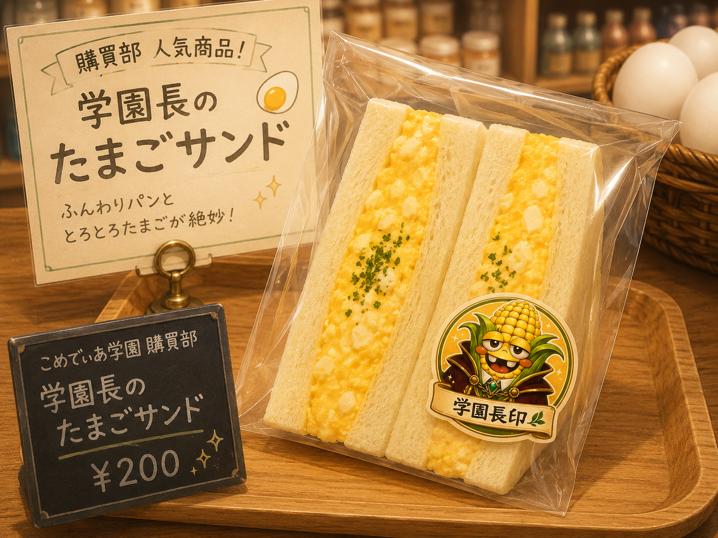 学園長のたまごサンド