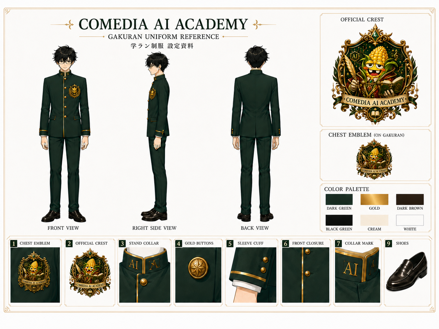 学ラン制服 設定資料